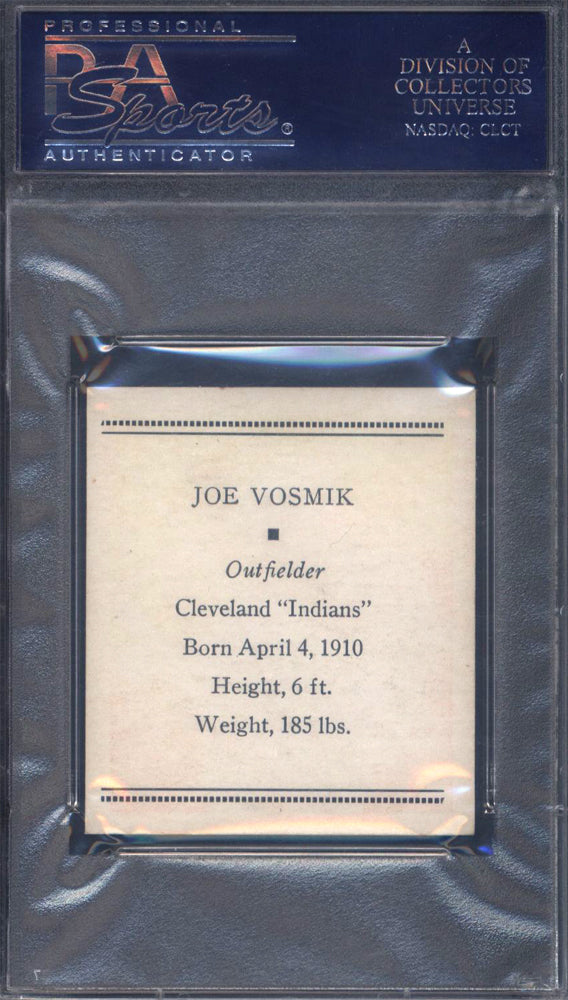 1933 R305 Tattoo Orbit Joe Vosmik Indians PSA 6.5