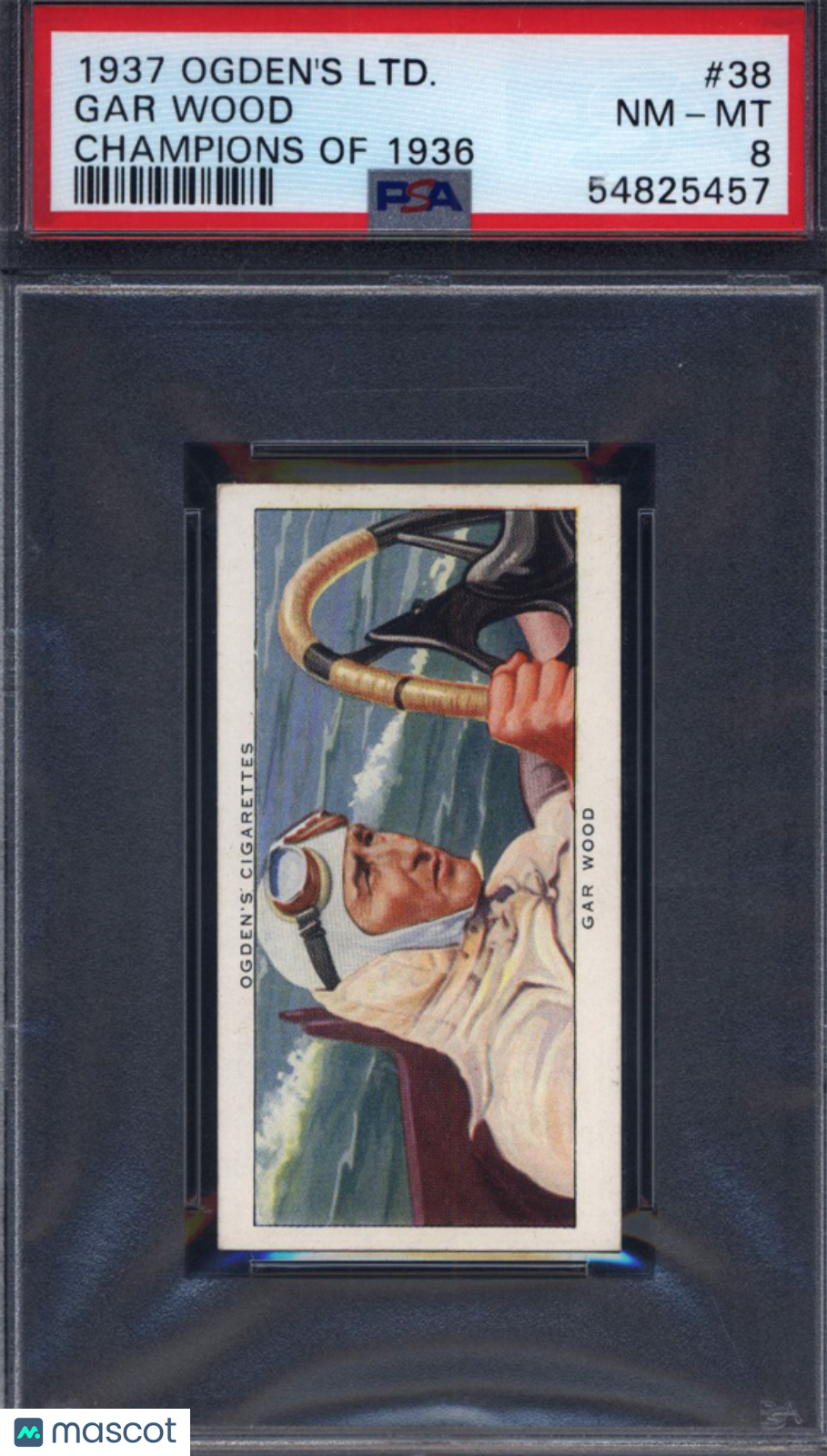 1937 Ogden's Ltd. Champions Of 1936 #38 Gar Wood PSA 8