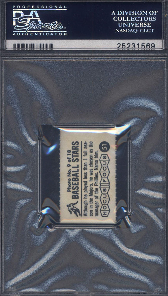 1955-1956 Topps Hocus Focus #9 Mayo Smith PSA 7