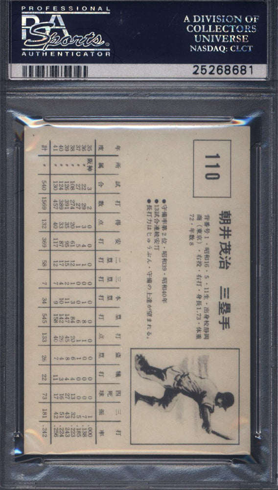 1967 Kabaya-Leaf #110 Shigeharu Asai PSA 7