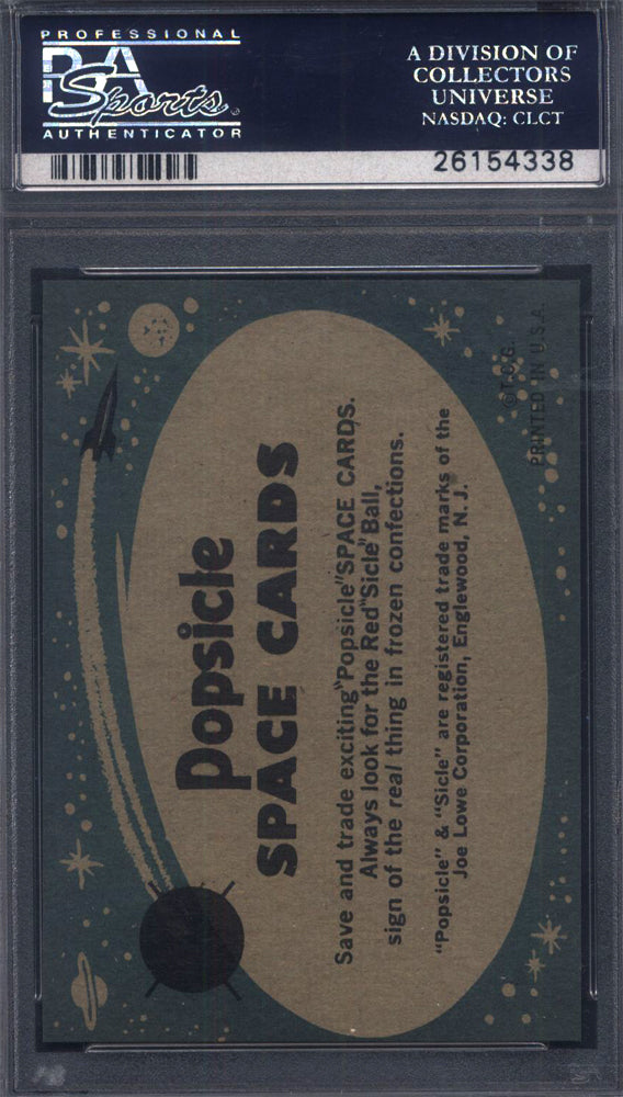 1963 Topps Astronauts Popsicle Back #23 Putting On His Parachute PSA 9 pop 3
