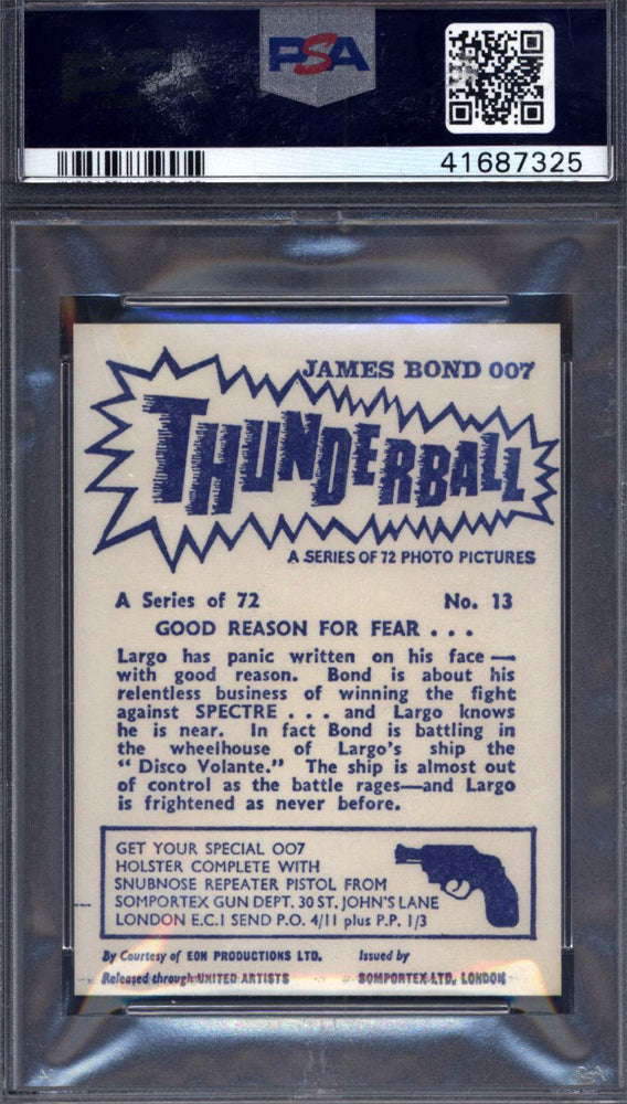 1966 Somportex Thunderball #13 Good Reason For PSA 9