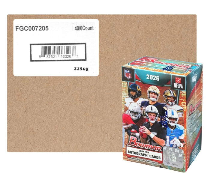 2026 Bowman Football Blaster 40-Box Factory Sealed Case