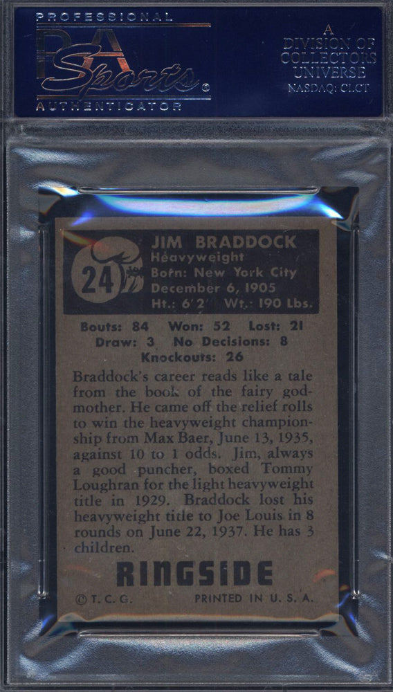 1951 Topps Ringside Boxing #24 James J. Braddock PSA 7
