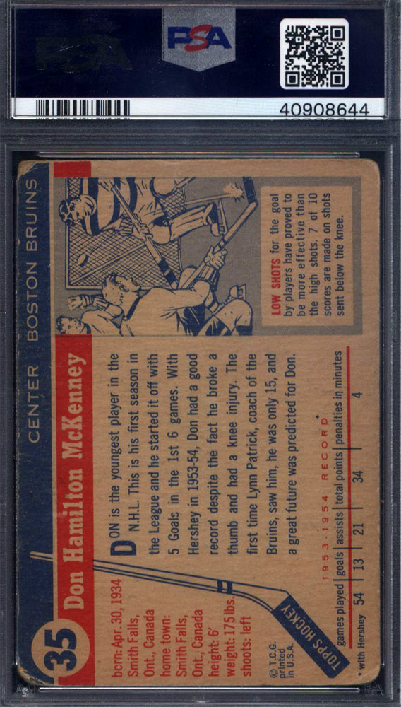1954 Topps #35 Don Mckenney Signed Autograph PSA/DNA Bruins PSA Authentic