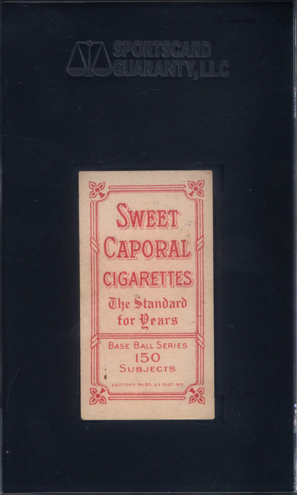 T206 Bull Durham New York SGC 5.5 Sweet Caporal Back