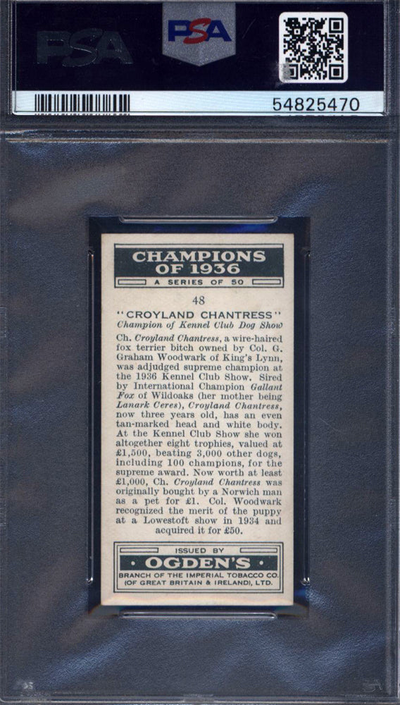 1937 Ogden's Ltd. Champions Of 1936 #48 "croyland Chantress" PSA 7