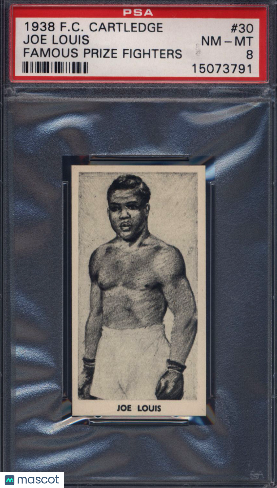 1938 F.C. Cartledge Famous Prize Fighters #30 Joe Louis Famous Boxing PSA 8