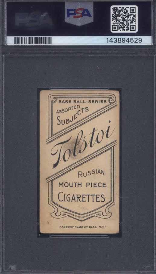 T206 Ed Reulbach No Glove Showing Chicago PSA 2 Tolstoi Back