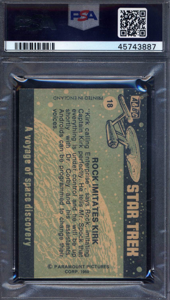 1969 A & BC Star Trek #18 Rock Imitates Kirk PSA 7