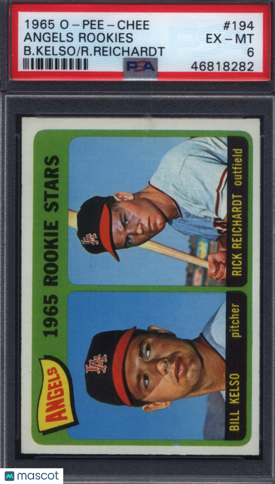 1965 OPC O-Pee-Chee #194 Angels Rookie Stars PSA 6