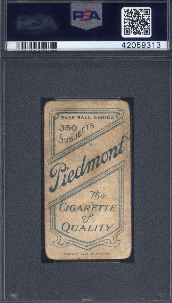 T206 Steve Evans St. Louis PSA 1.5 Piedmont Back
