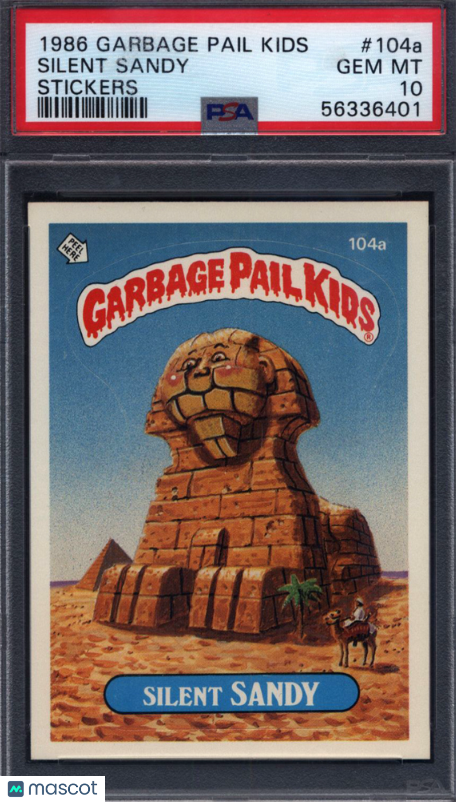 1986 Topps Garbage Pail Kids Stickers #104a Silent Sandy PSA 10