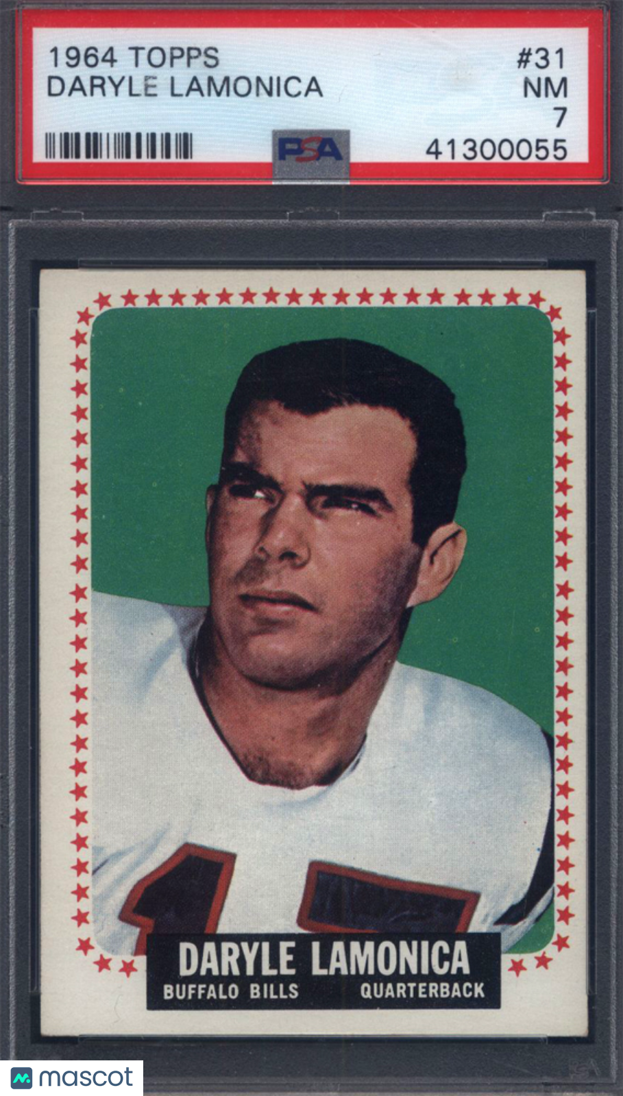 1964 Topps #31 Daryle Lamonica Rookie Bills PSA 7