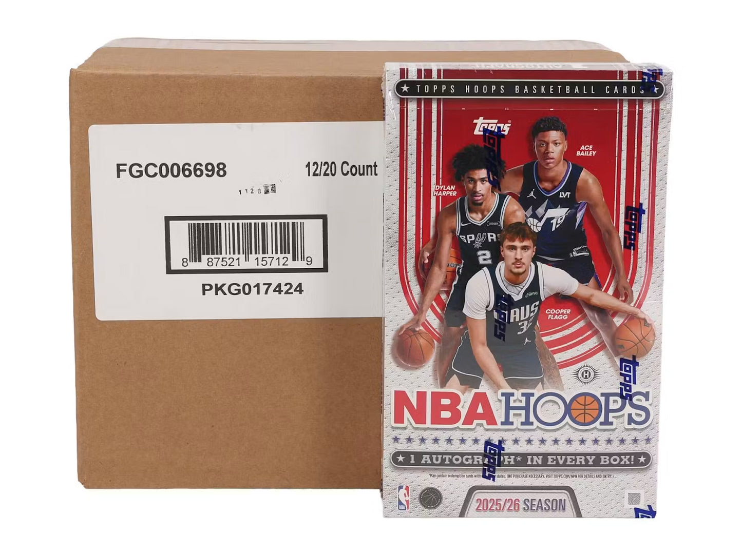 2025/26 Topps Hoops Basketball Hobby 12-Box Factory Sealed Case