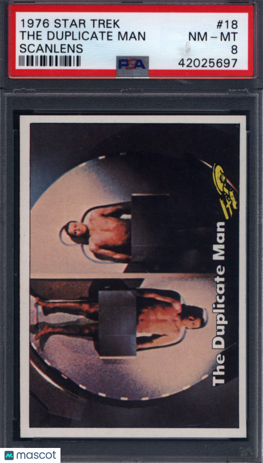 1976 Topps Star Trek #18 The Duplicate Man Scanlens PSA 8