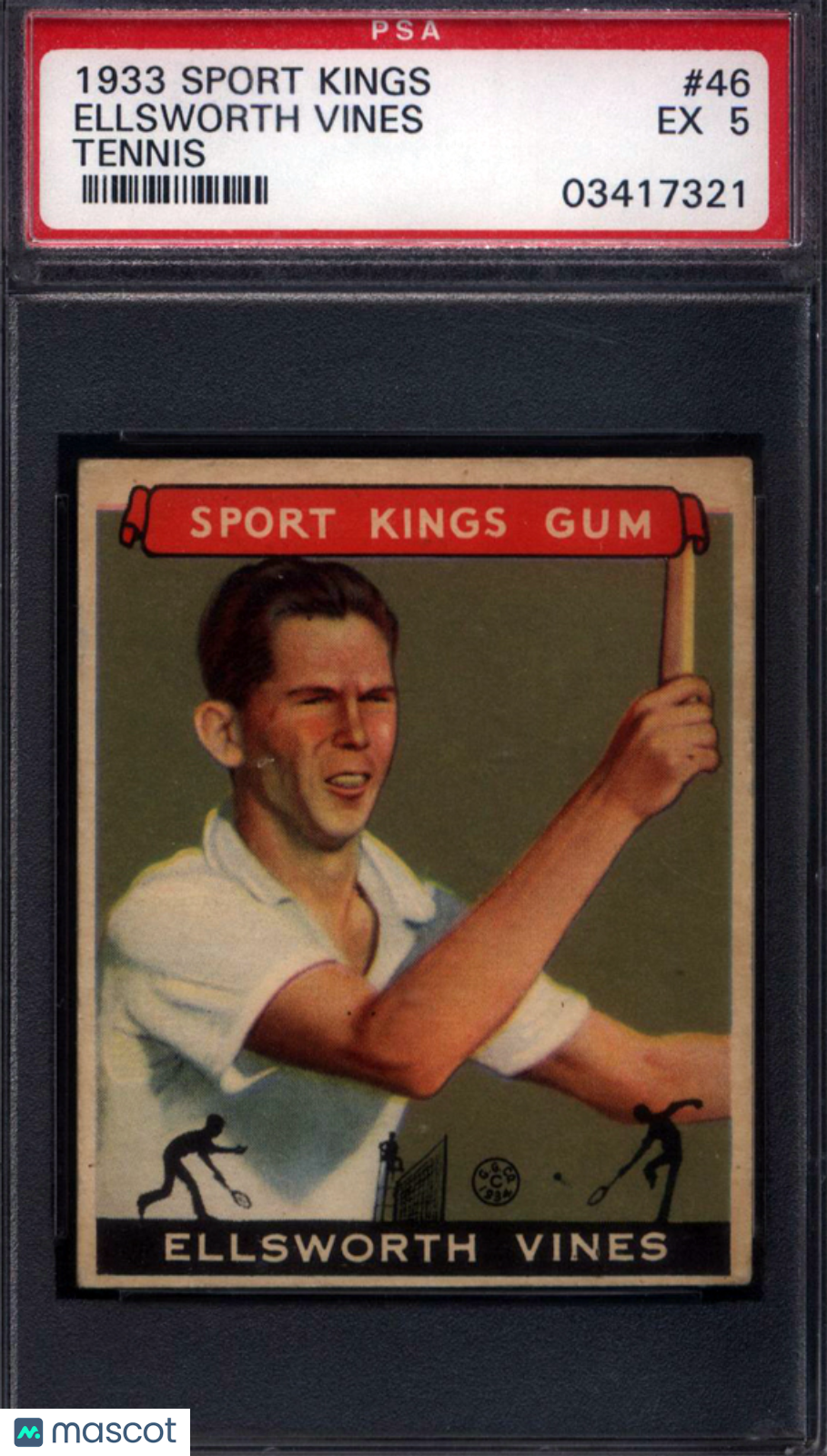 1933 Goudey Sport Kings #46 Ellsworth Vines Tennis PSA 5