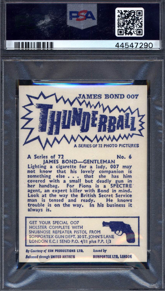 1966 Somportex Thunderball James Bond #6 Gentleman PSA 8