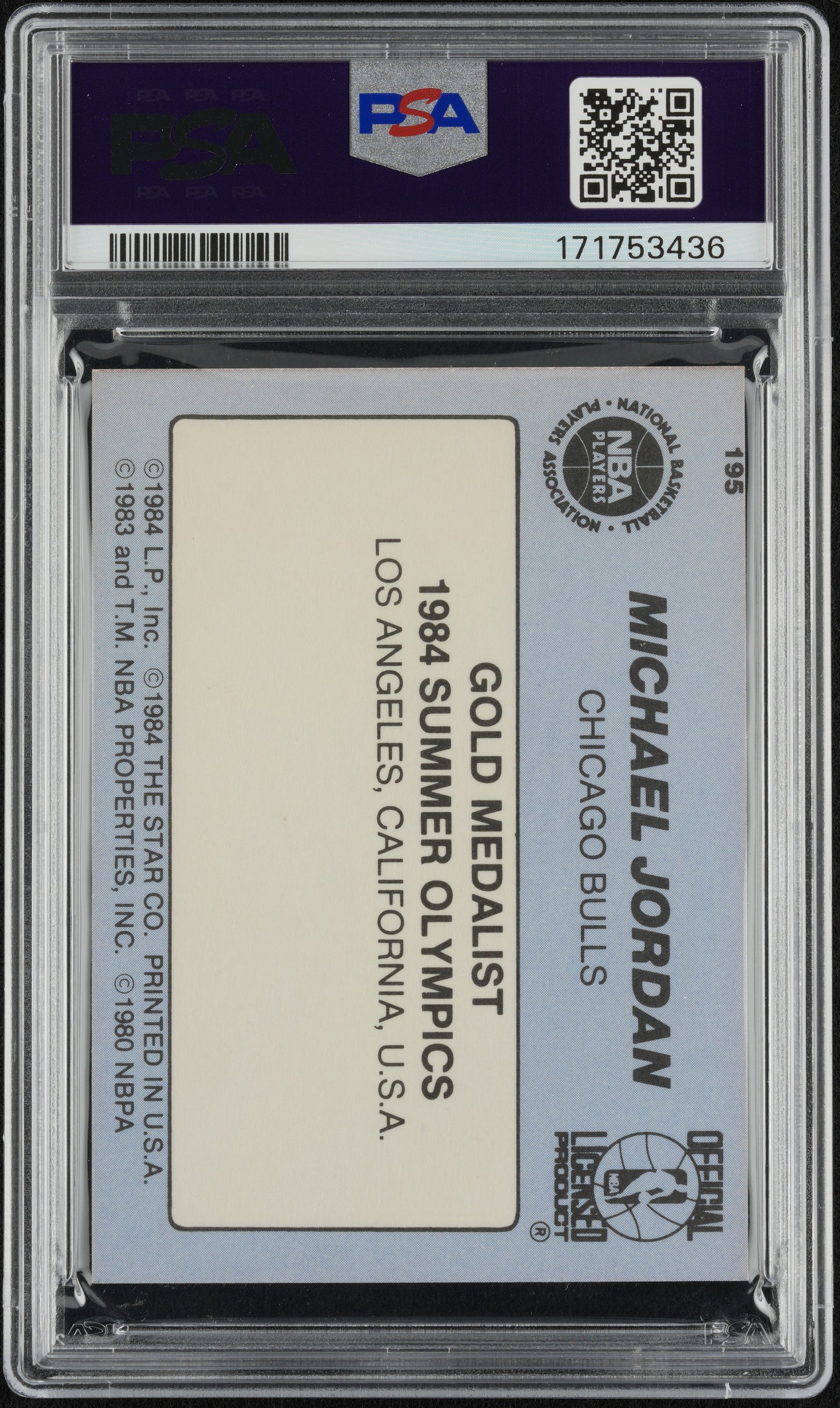 1984 Star #195 Michael Jordan PSA 6