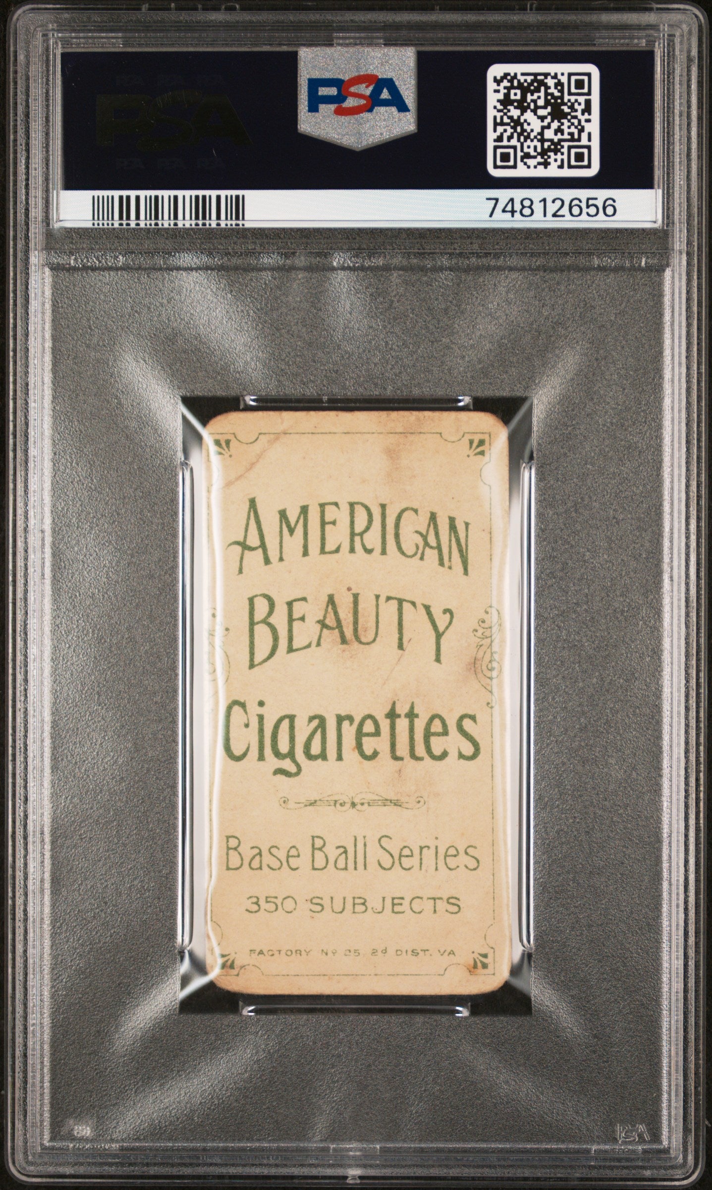 1909-11 T206 Joe Dunn Brooklyn PSA 1 American Beauty Back w/ Frame