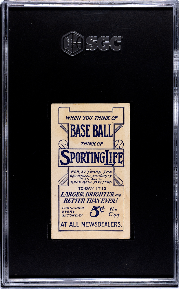 M116 Sporting Life Hal Chase Blue Background New York SGC Authentic