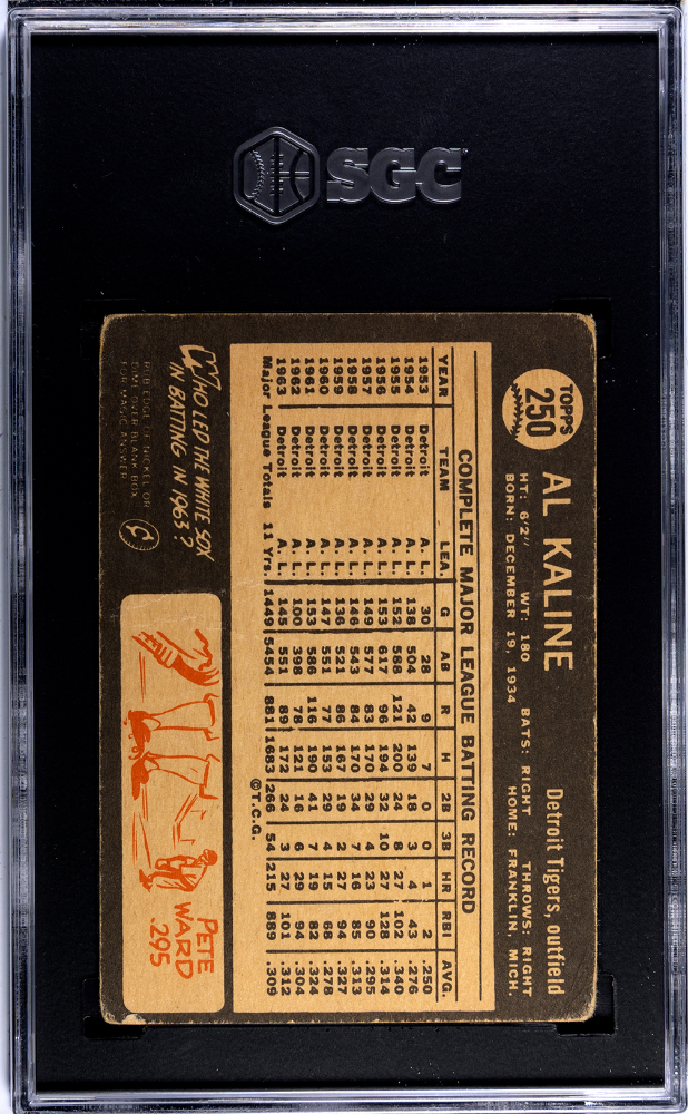 1964 Topps Venezuelan #250 Al Kaline Tigers SGC 1.5