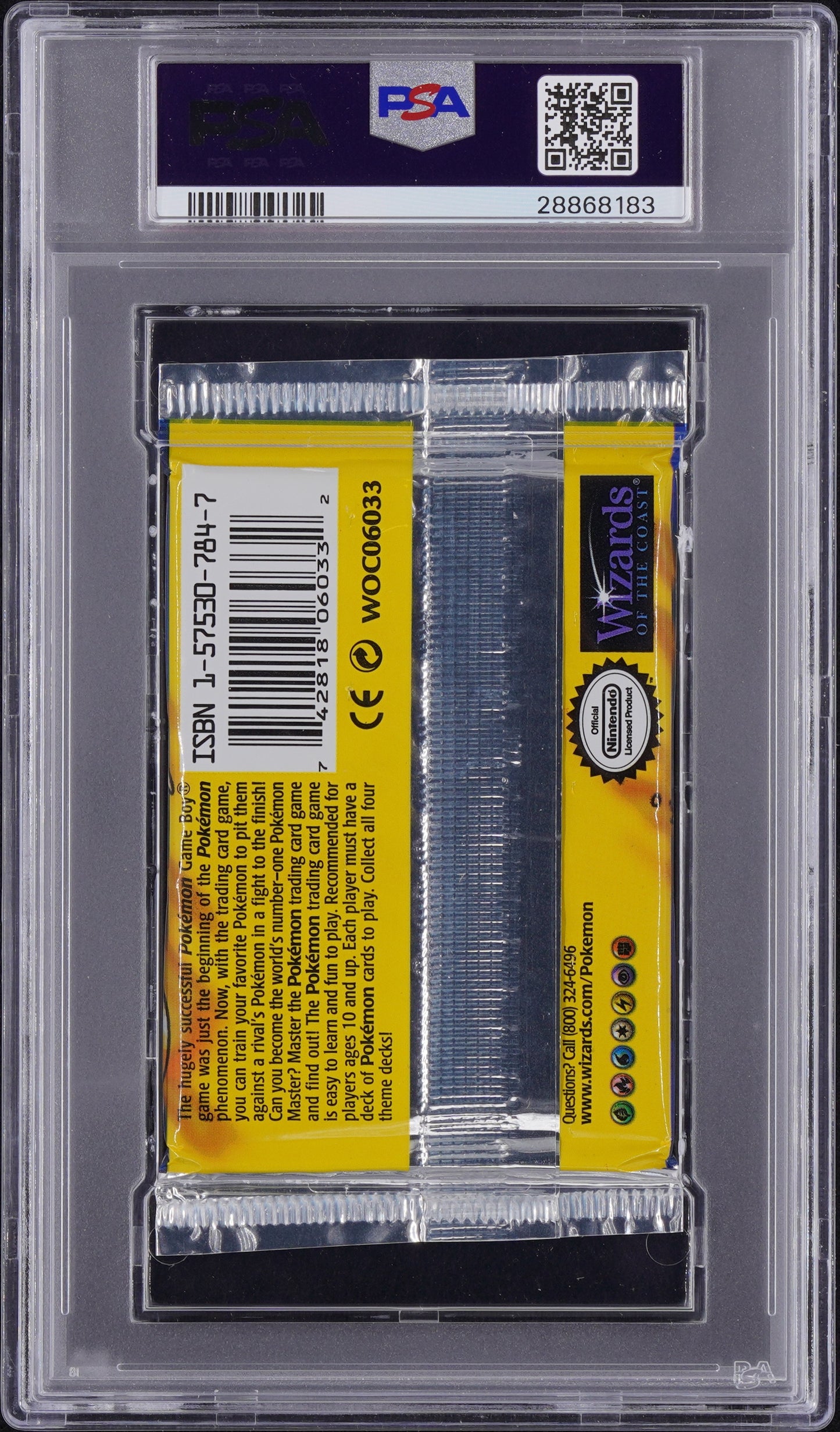 1999 Pokemon Base Set Pack Shadowless-Short Crimp Charizard PSA 10