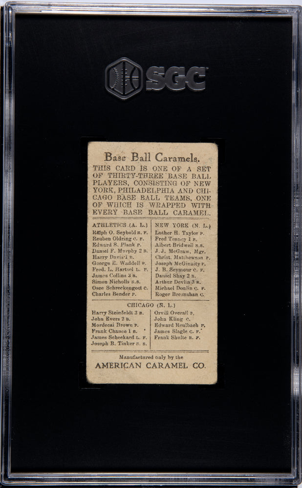 1908 E91A American Caramel Ralph "Socks" Seybold Athletics SGC 1