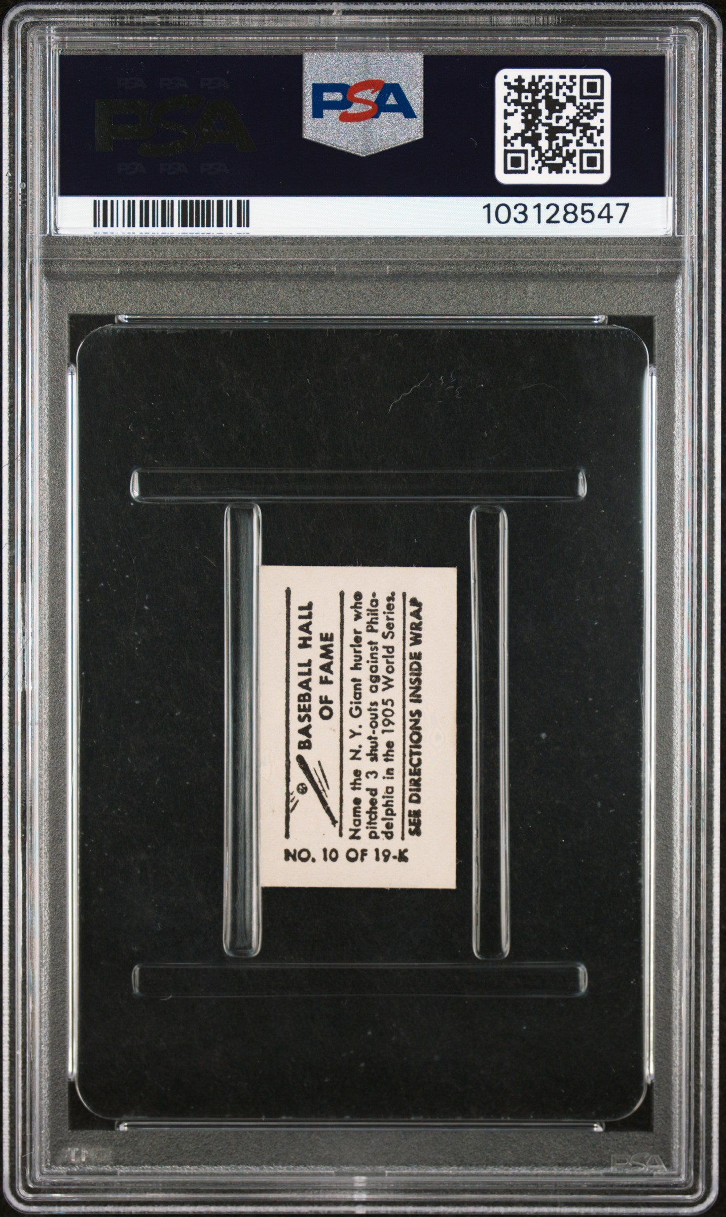 1948 Topps Magic Photo Baseball Hall Of Fame #10K Christy Mathewson PSA 6