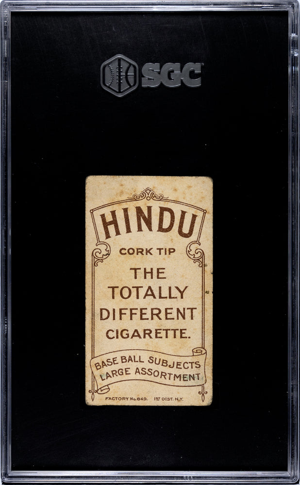 T206 Christy Mathewson White Cap New York SGC 1 Hindu Brown Back