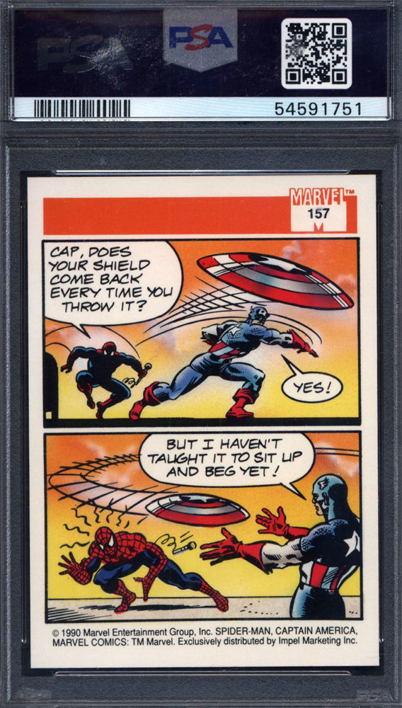 1990 Marvel Universe #157 Captain America PSA 10