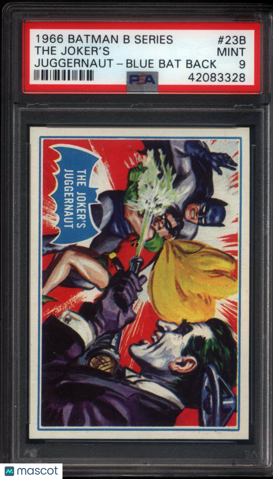 1966 Batman B Series Blue Bat Back #23B The Joker PSA 9 pop 1