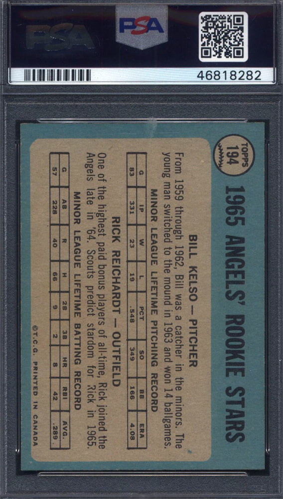 1965 OPC O-Pee-Chee #194 Angels Rookie Stars PSA 6