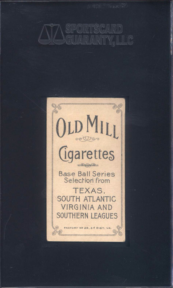 T206 George Paige Southern League Charleston SGC 5 Old Mill Back