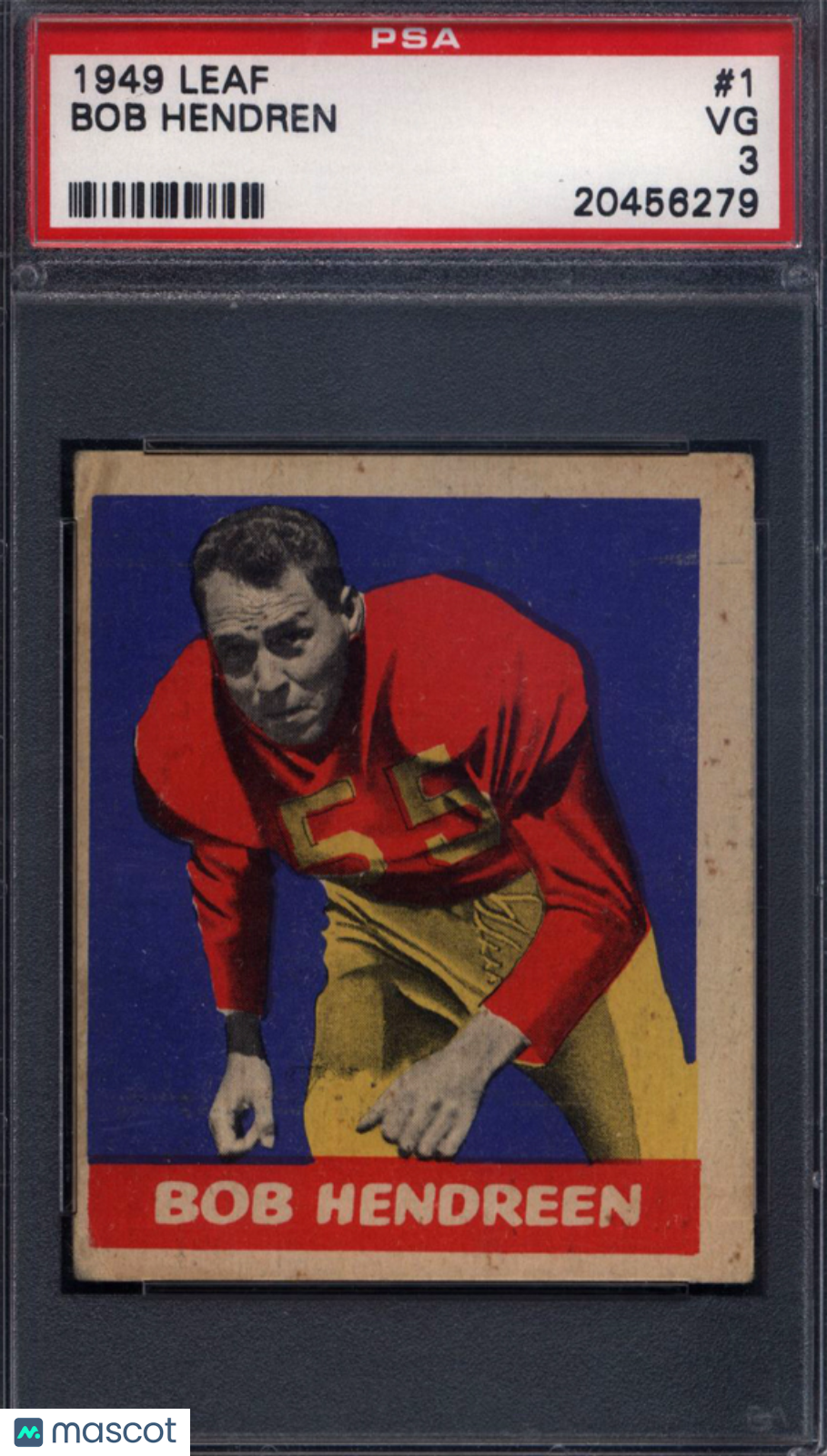 1949 Leaf #1 Bob Hendren Redskins PSA 3