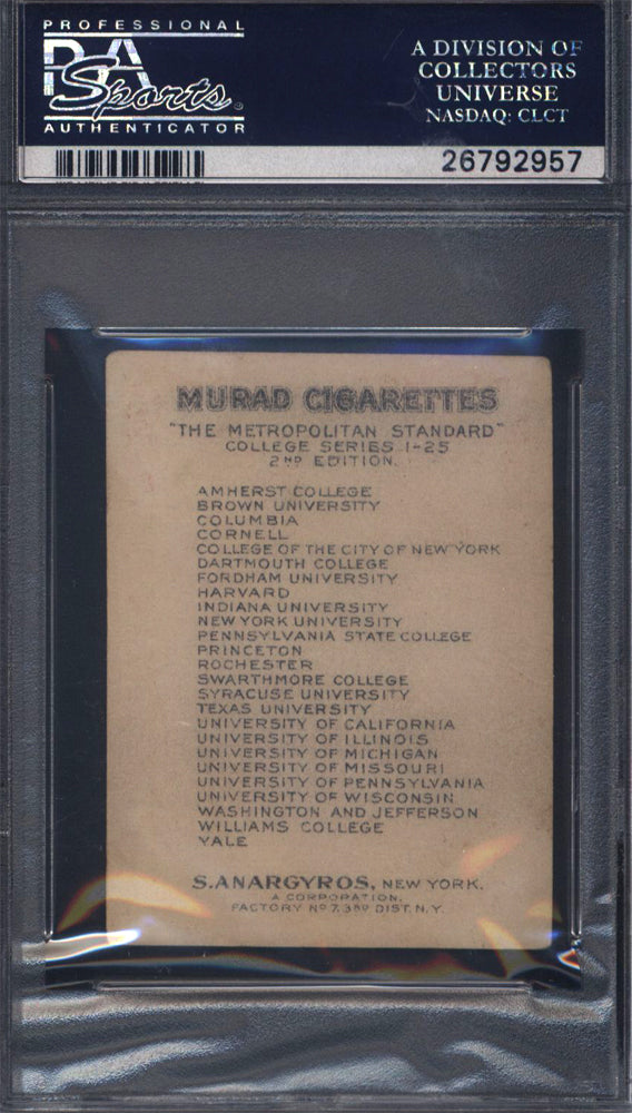 1910-1911 T51 Murad College Series 2nd Edition Fordham University PSA 4