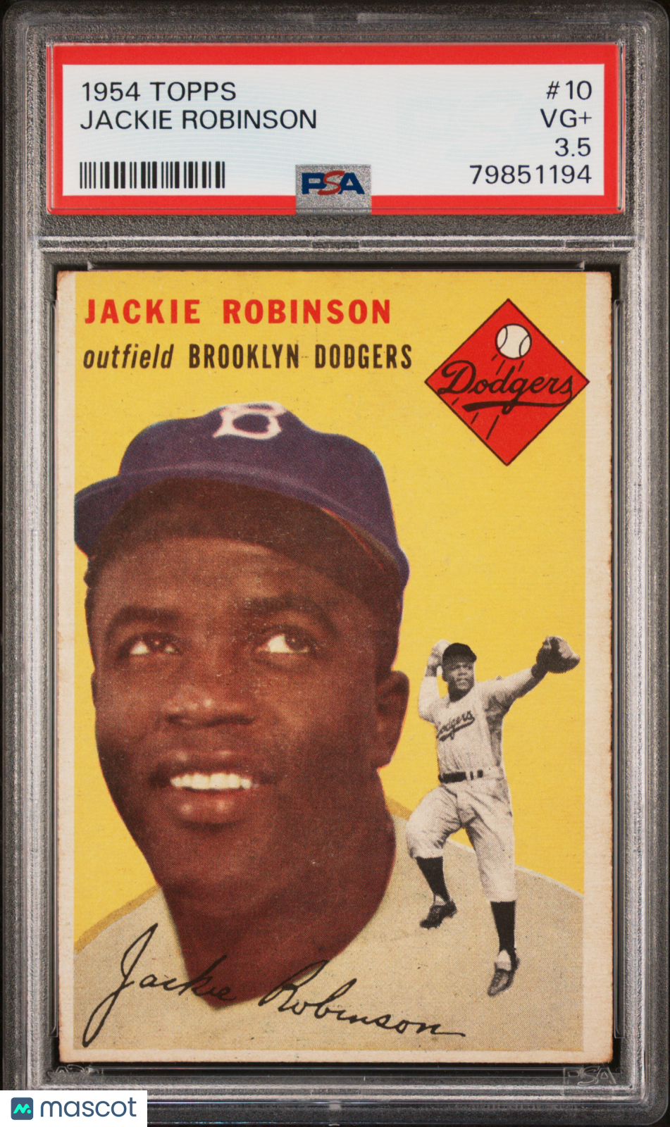 1954 Topps #10 Jackie Robinson Dodgers PSA 3.5