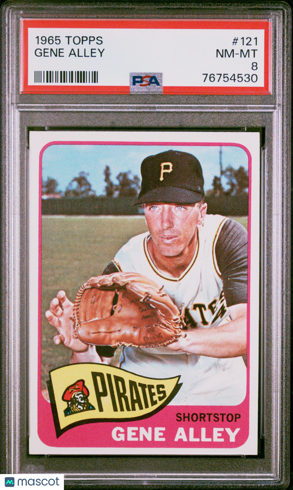 1965 Topps #121 Gene Alley Pirates PSA 8