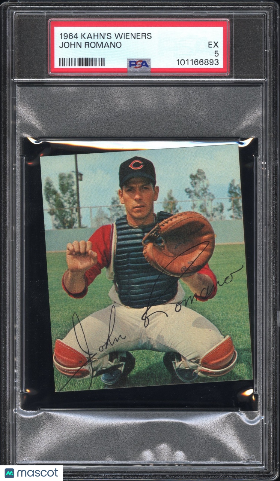 1964 Kahn's Wieners John Romano Indians PSA 5