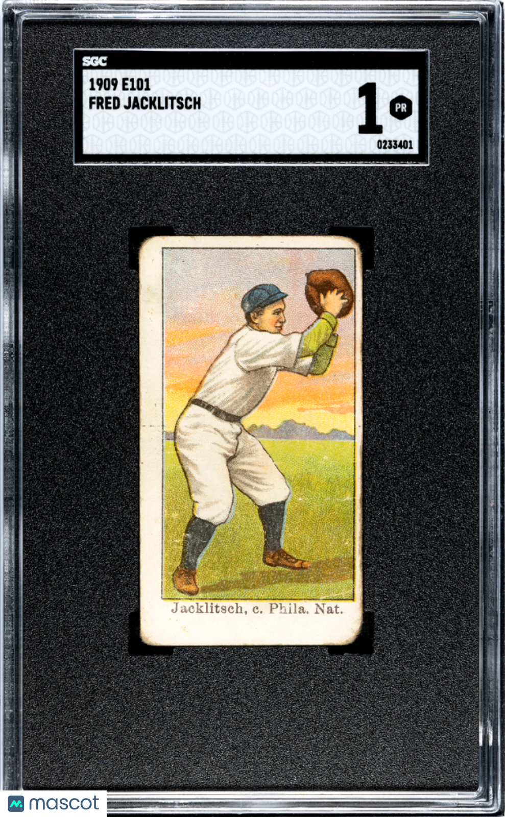 1909 E101 Set of 50 Fred Jacklitsch Philadelphia SGC 1