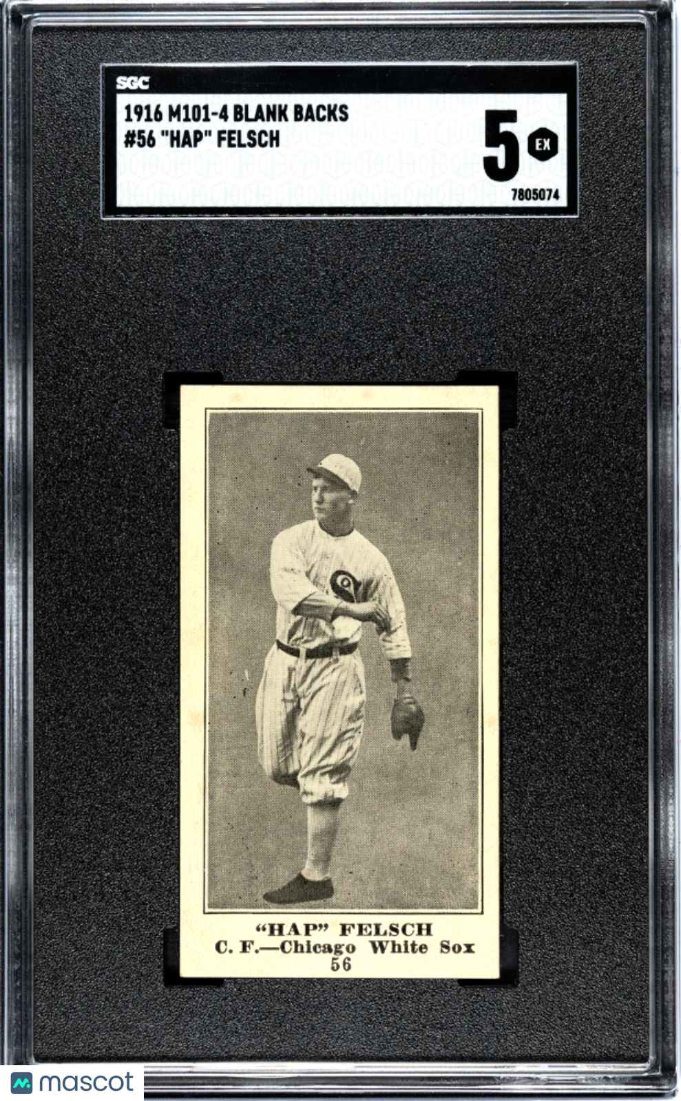 1916 M101-4 Blank Backs Hap Felsch Black Sox SGC 5