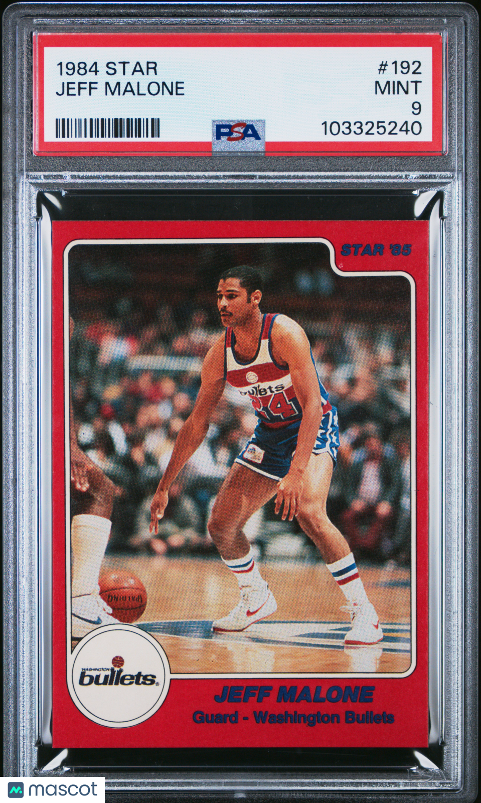 1984 Star #192 Jeff Malone Rookie Bullets PSA 9 pop 9 (None Higher)