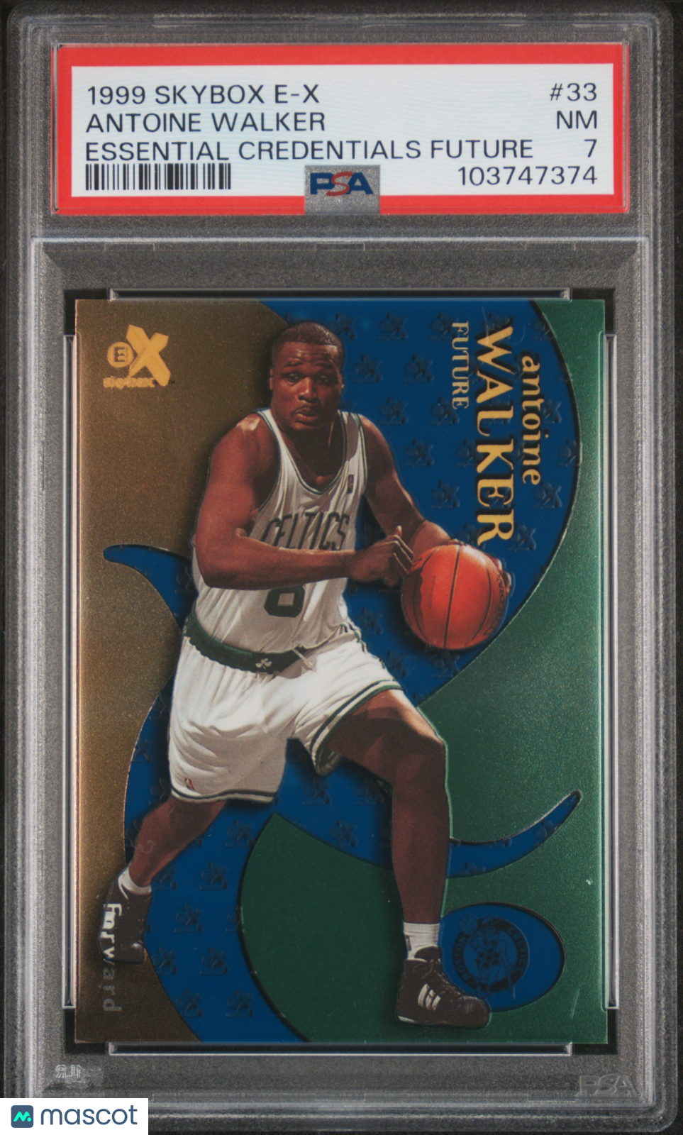 1999 Skybox E-X Essential Credentials Future Antoine Walker /28 PSA 7 pop 2