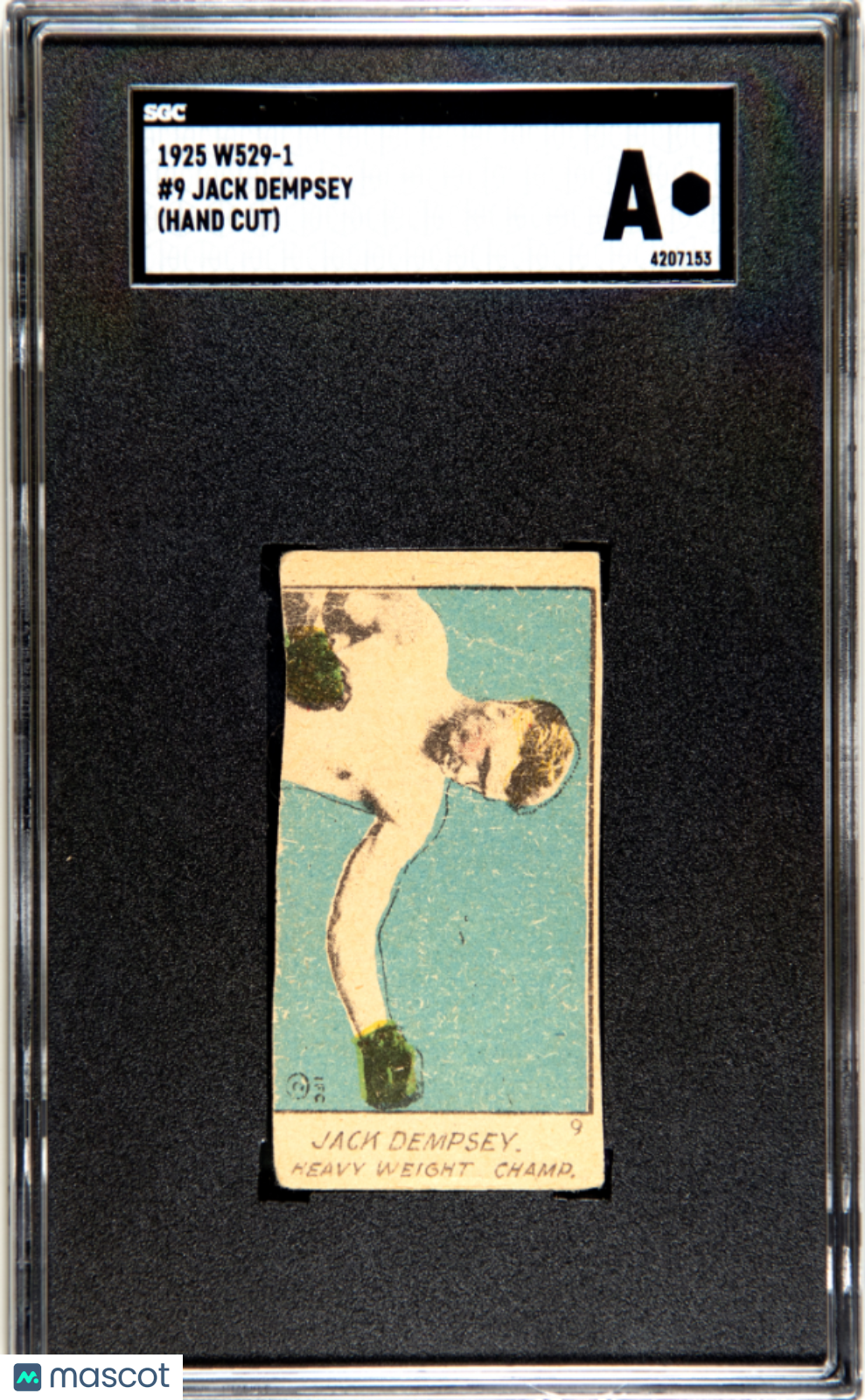 1925 W529-1 #9 Jack Dempsey Boxing SGC Authentic