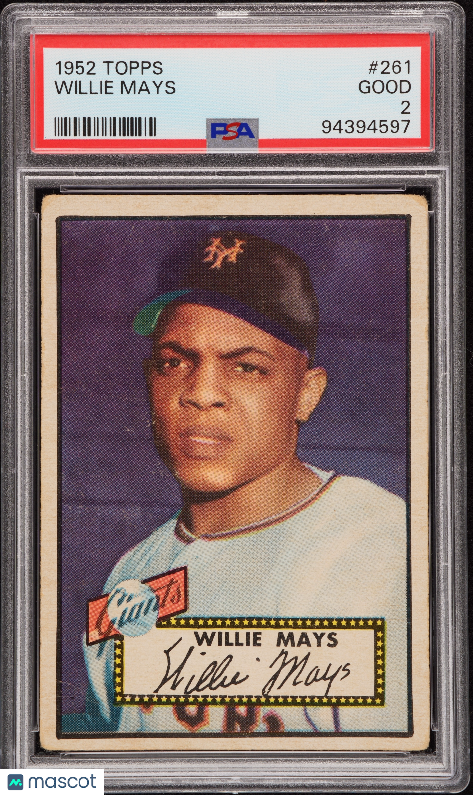 1952 Topps #261 Willie Mays Giants PSA 2