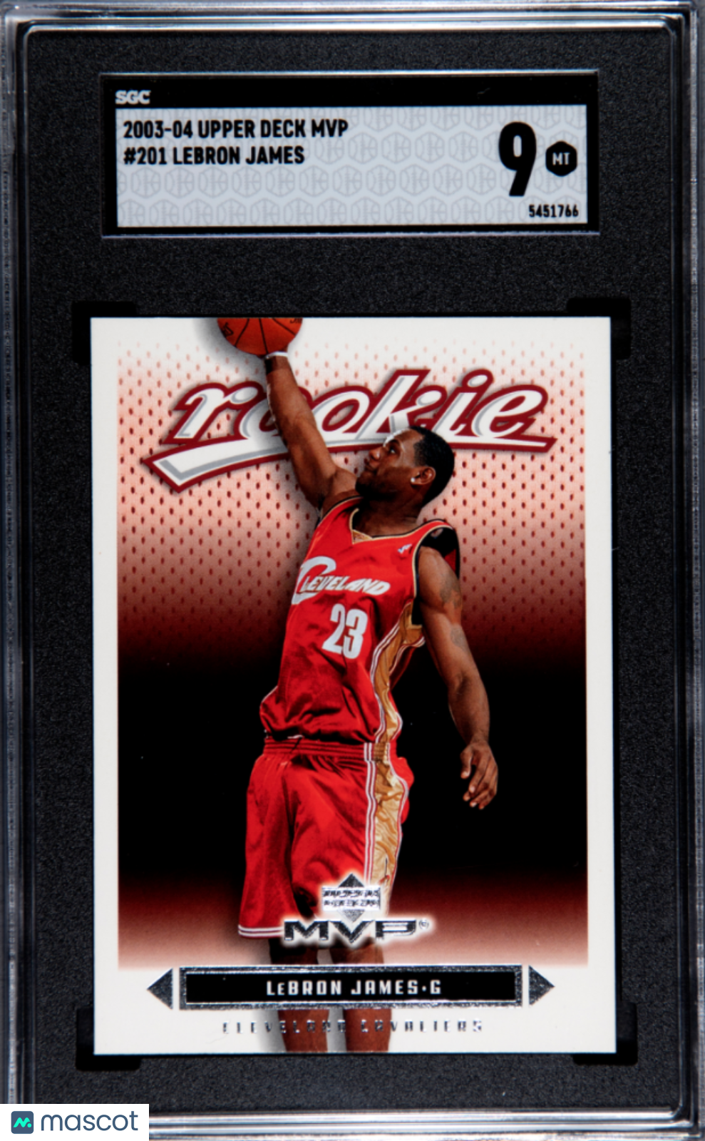 2003 Upper Deck MVP #201 LeBron James Rookie SGC 9