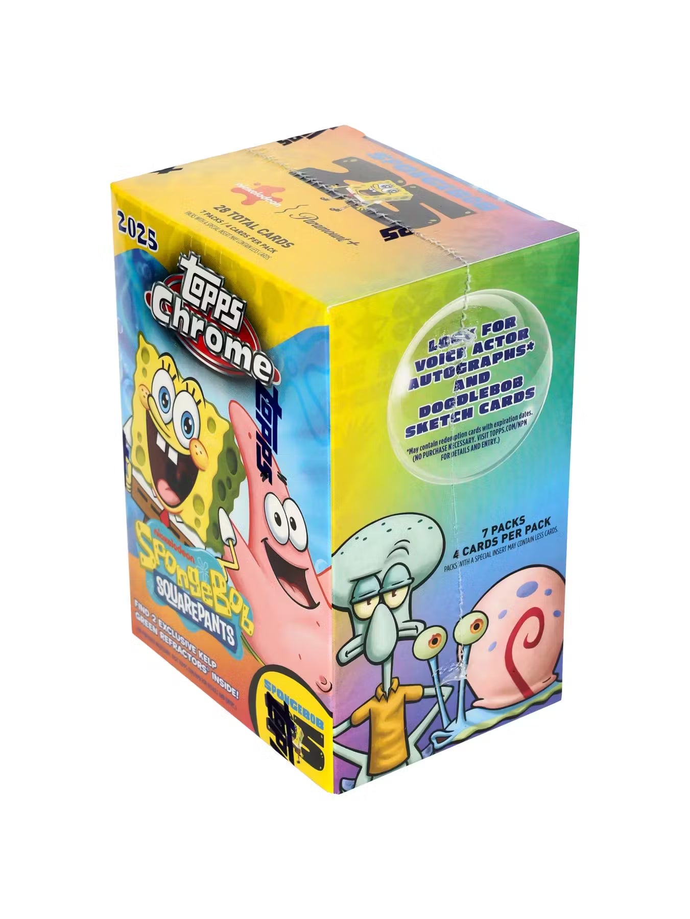 2025 Topps Chrome SpongeBob 25th Anniversary 7-Pack Blaster Box