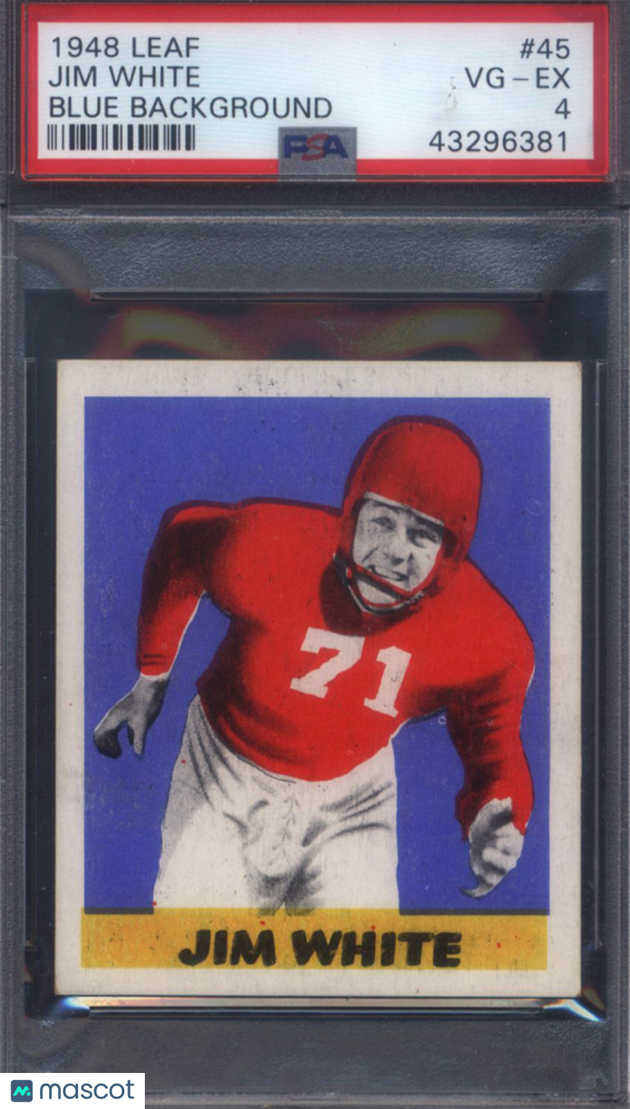 1948 Leaf #45 Jim White Notre Dame New York Giants PSA 4