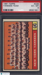 1961 Topps #228 Yankees Team with Mickey Mantle PSA 6