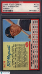 1962 Post Cereal #170 Bill Mazeroski Pirates PSA 9 POP 3 (Only 1 Higher)